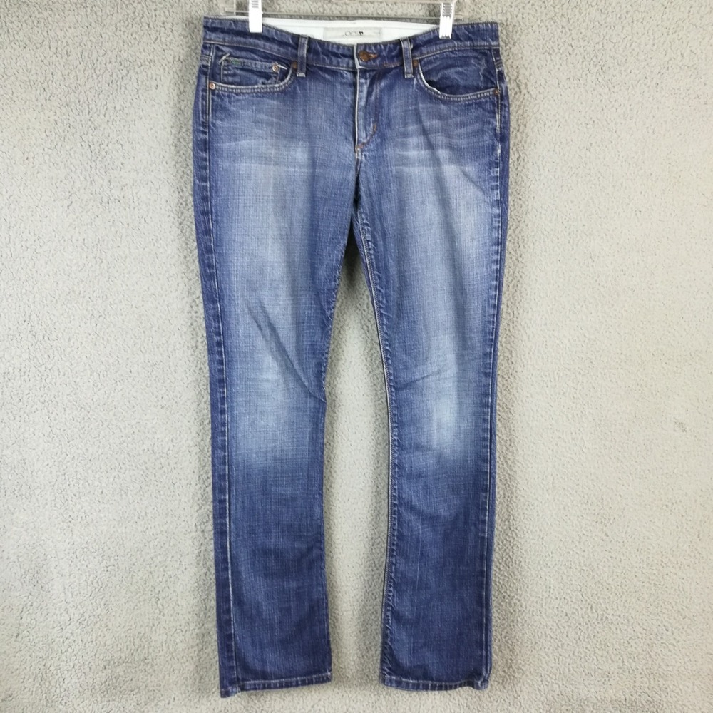 Joes Womens Jeans Slim Straight Leg Blue Denim Low Rise Stone Wash 30